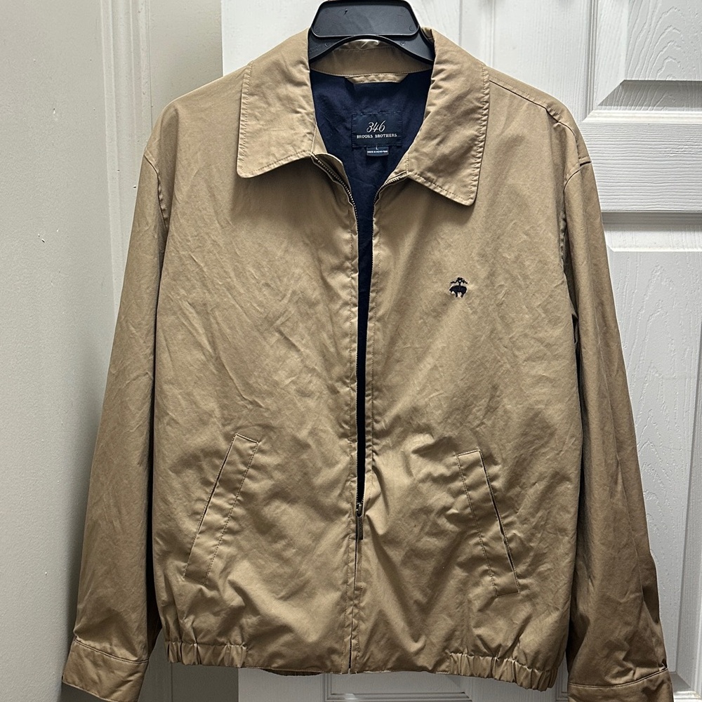 Brooks Brothers Men’s Tan Lightweight Zip Jacket